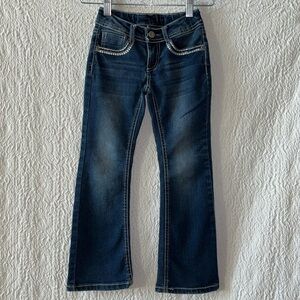 Faded Glory  Embroidered Details Flare Jeans